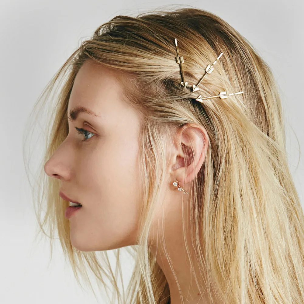 Emanco в форме сердца Стрелка 4 шт. один комплект заколки древнее золото Цвет цинковый сплав Новые поступления Украшения для волос