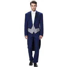 men’s suits Details about Custom Gray 3Pcs Slim Fit Groom Formal Occasion Ball Prom Men’s Wedding Suits (jacket + pants + vest)