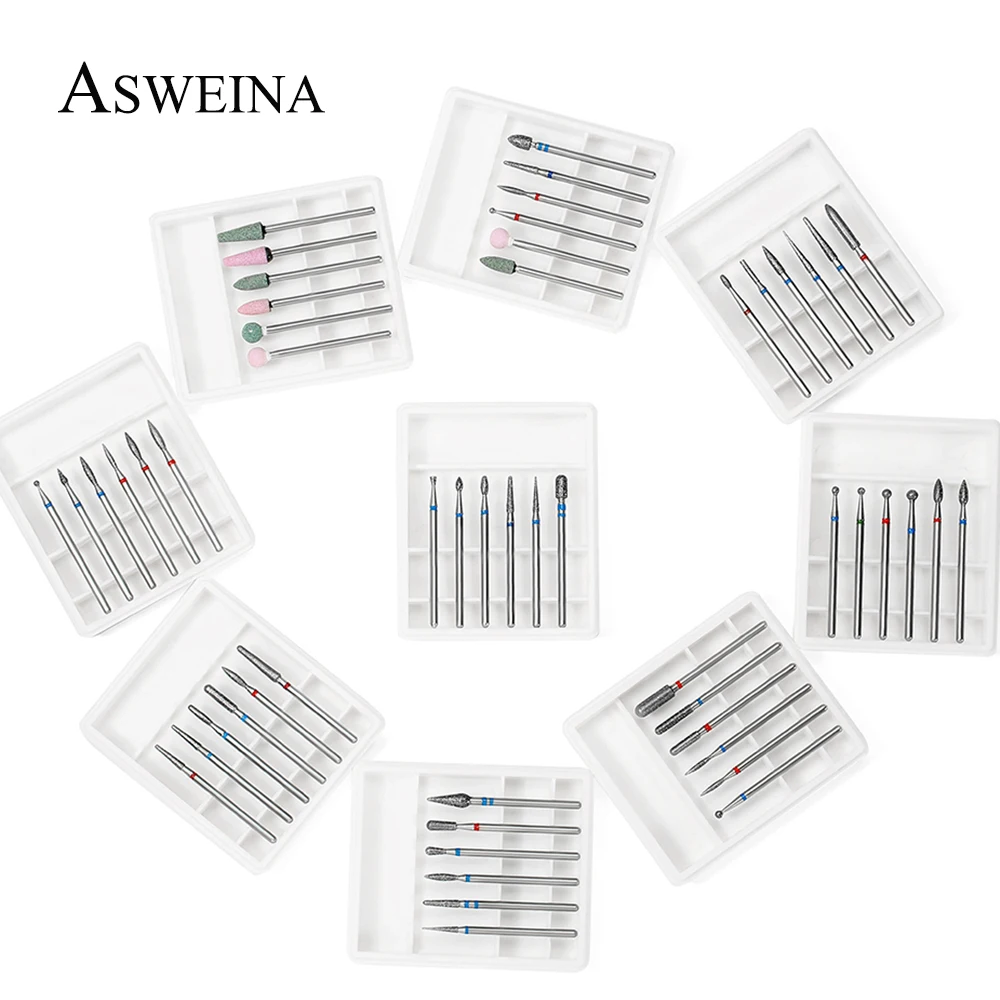 

9 Type Diamond Corundum Nail Drill Set Manicure Milling Cutter Electric Pedicure Machine Bit Cuticle Remove Tool Accessories
