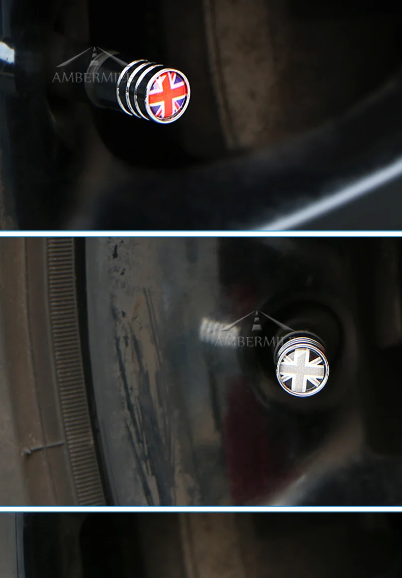 4pcs Car Wheel Tire Valve Caps Stem Cover for Mini Cooper Countryman R55 R56 R60 R61 F54 F55 F56 F60 R57 Accessories (5)