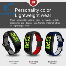 Легкая Одежда Браслет мониторинг сердечного ритма умный Браслет Фитнес 3D 0,96 ''ЖК-экран Смарт-браслет для IOS Android телефонов