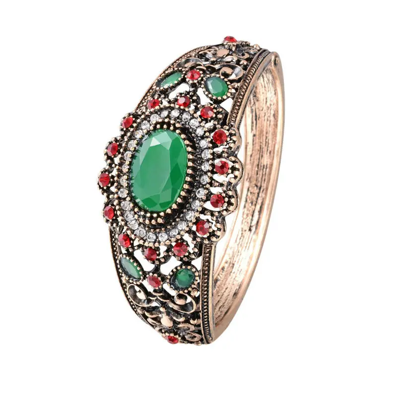 Women Retro Cuff Bracelets Vintage Bangles Turkish Jewelry Hand Accessories For Bag Ladies Jewelry metal bracelet