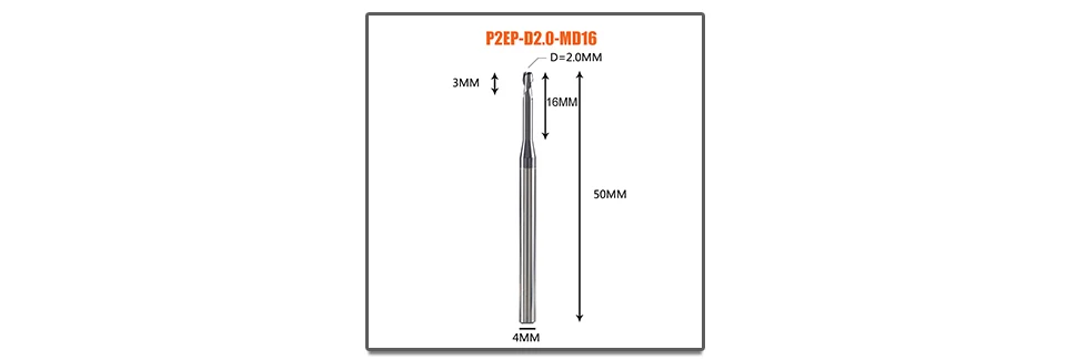 1 шт. 2 флейты cabide Концевая фреза d0.5-d2.0 для глубоких пазов фрезерные формы для изготовления длинных концевых фрез с ЧПУ Фрезерные фрезы торцевые фрезы