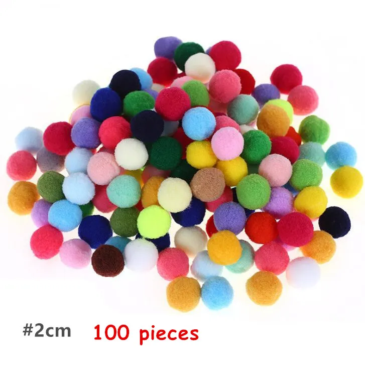 100 шт. в партии 2 см средний цветной шар детский креативный материал игрушки для девочек Детский сад своими руками материалы BS94 - Цвет: BS94-2cm