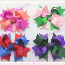 160 шт 3,5 дюймов два тона бутик женский бант для волос Принадлежности для волос для девочки заколки для волос