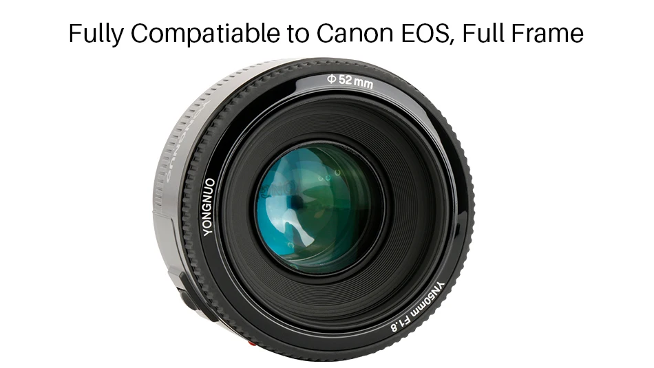 Объектив камеры YONGNUO YN50mm YN50 F1.8 EF 50 мм для объективов Canon с диафрагмой для EOS DSLR 700D 750D 800D 5D Mark II IV 10D 1300D