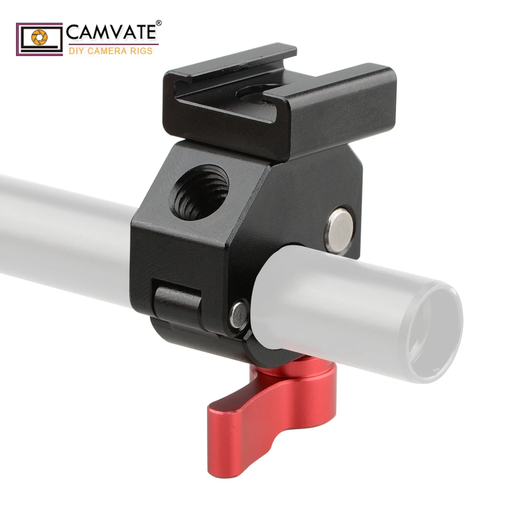 

CAMVATE 15mm Quick Release Rod Clamp with Cold Shoe C1702 camera photography accessories