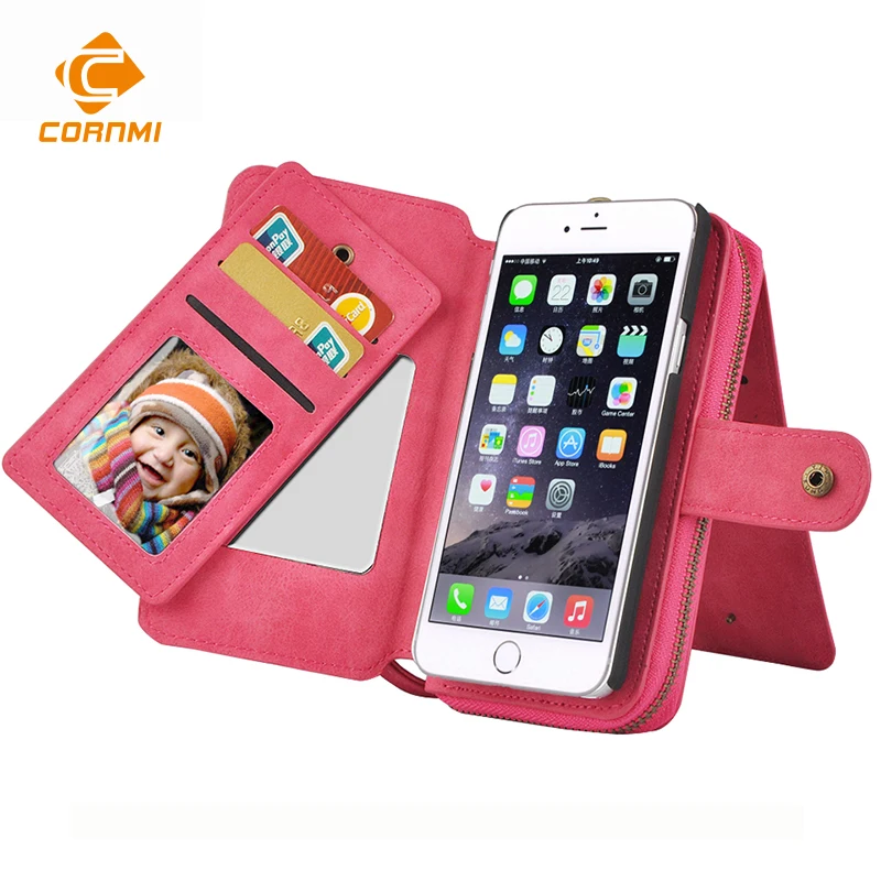 bilder für CORNMI Brieftasche Telefonkasten Für iPhone 7 Abdeckung 7 S PU Leder Spiegel Beutel Shell Multifunktions Holster Mit Kartentasche tasche bilder für CORNMI Brieftasche Telefonkasten Für iPhone 7 Abdeckung 7 S PU Leder Spiegel Beutel Shell Multifunktions Holster Mit Kartentasche tasche