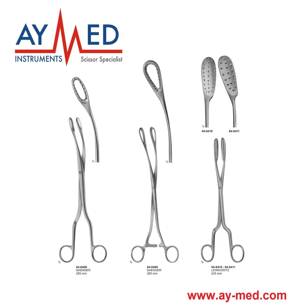 

3 pieces 2 set saengers lewkowitz obstetrics placenta ovum forceps - gynecology surgical instruments scissors