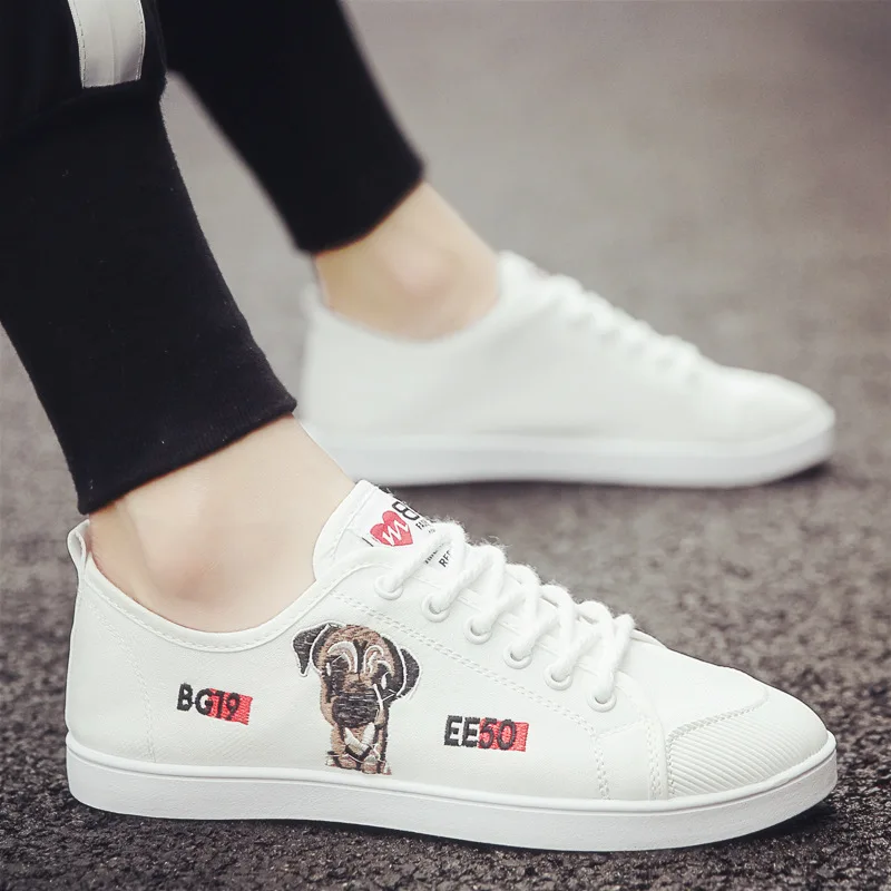 

2019 new summer men's shoes canvas shoes casual Korean version of the trend of wild tide shoes comfortable wear wild sneakers