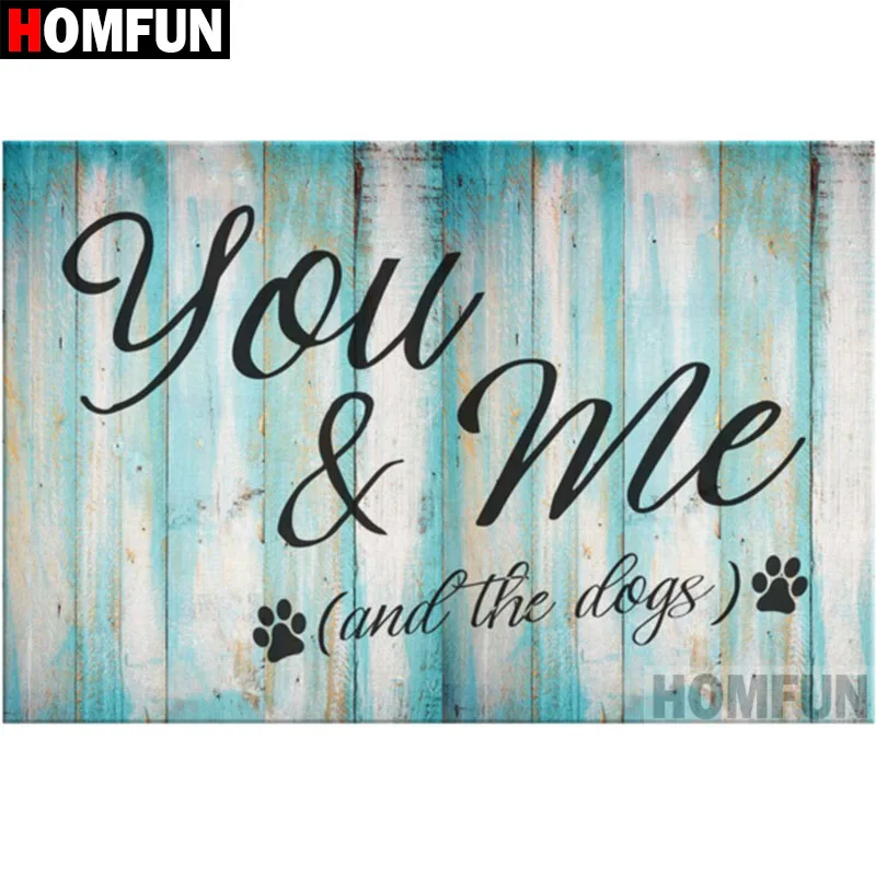 3D Алмазная вышивка HOMFUN you &amp me dog картина стразы алмазная живопись крестиком декор