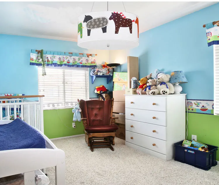 

Simple American Children's Cartoon Bedroom Cafe, Tea Restaurant, Dinner Chandelier, BMW Lamp Lighting