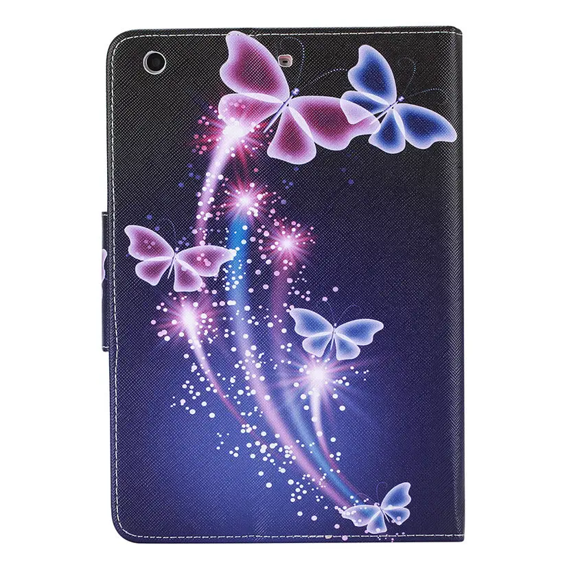 Кожаный чехол с синей бабочкой для Apple iPad air 2 mini 4 3 5 6 Pro 9 7 '' чехлы откидной