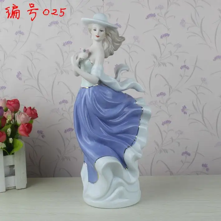 

statue,ceramic home decoration,crafts,gifts for women,porcelain ornaments,home decor statuette,young girl shape design