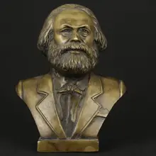 Старинная бронзовая Коллекционная резная Статуэтка Маркса статуя