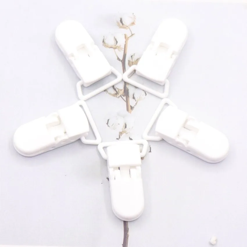 KWD пластик клип для Diy Siliconeteether соски цепи 20 мм клипсы для соски чулок клип дети пустышка держатель - Цвет: White