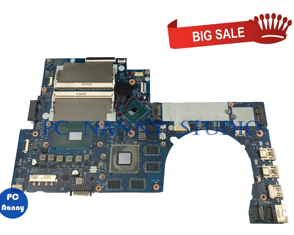 wonderful  PCNANNY FOR HP ENVY 17t-n100 17t-n laptop motherboard ASW72 LA-C991P SR2FQ i7-6700HQ 950M tested