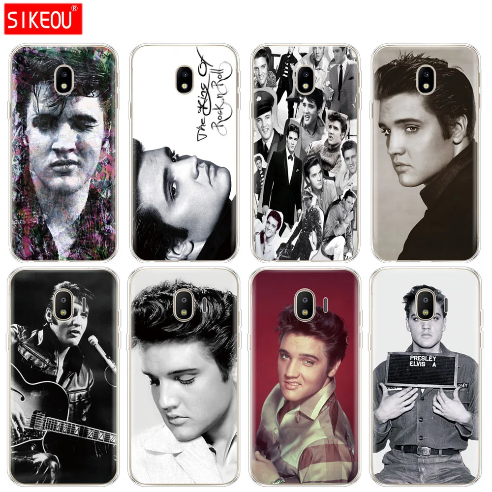 

silicone cover phone case for Samsung Galaxy J3 J5 J7 2017 J330 J530 J730 PRO j2 2018 Elvis presley