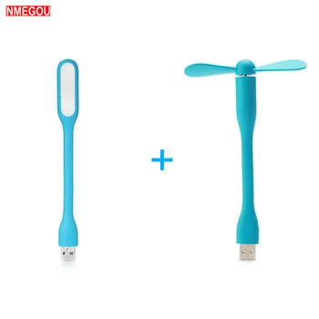 

Creative USB Fan Flexible Portable Mini Fan and USB LED Light Lamp for Xiaomi Power Bank & Notebook Computer Summer Cool Gadget
