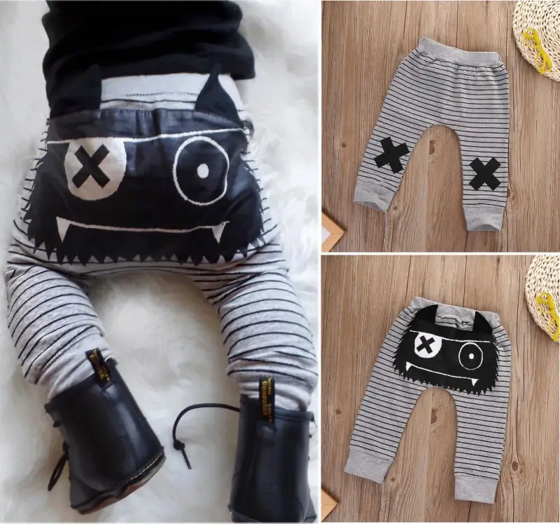 

Cute Kids Baby Boys Girls Bottoms Monster Harem Pants Casual Trousers Baby Boy Pants 0-2Y
