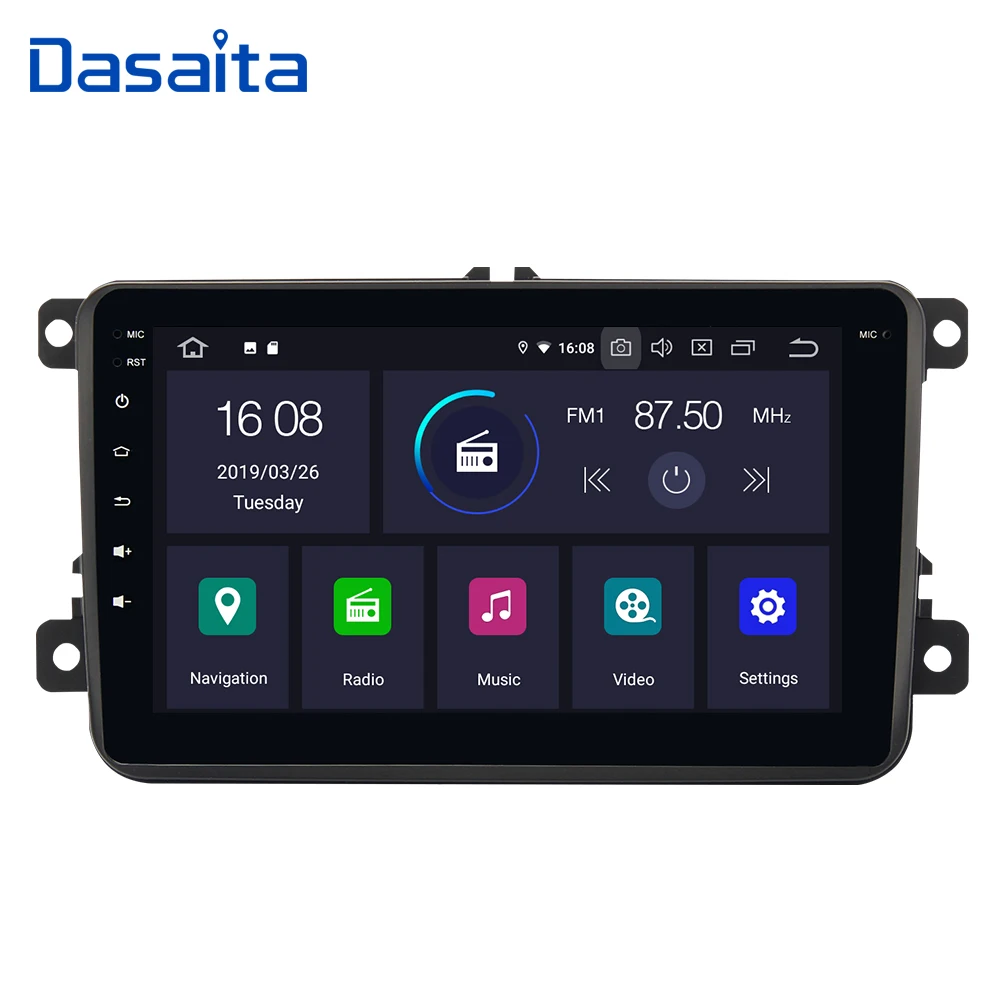Discount Android 9.0 Car 1 din Car Audio for Seat Leon  Transporter Auto Radio MP3 WIFI GPS Bluetooth 8" IPS Multi Touch Screen 1