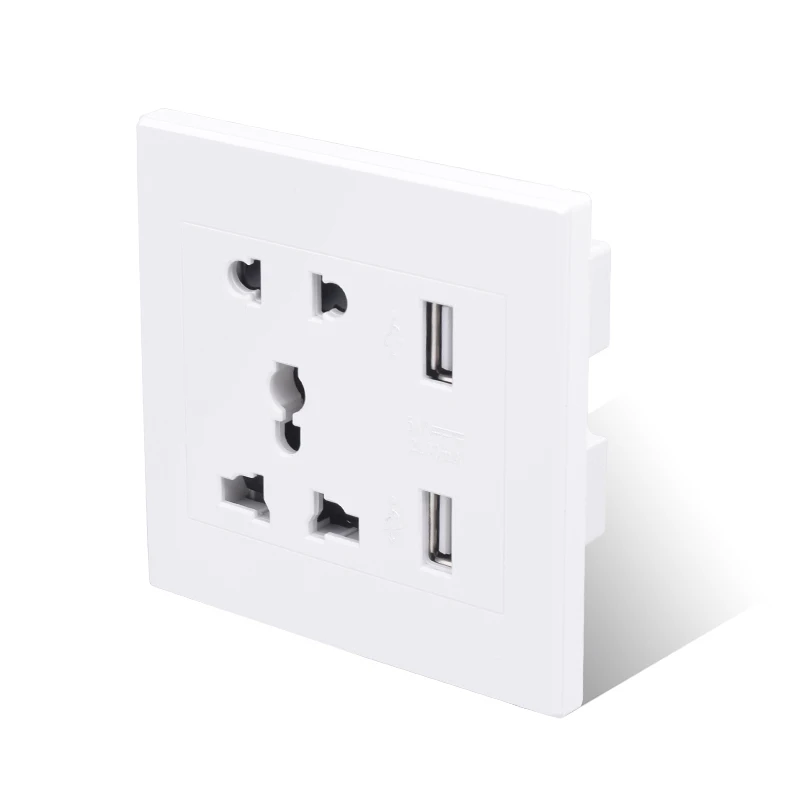 Универсальное настенное зарядное устройство с 2 USB портами 1 А Электрические