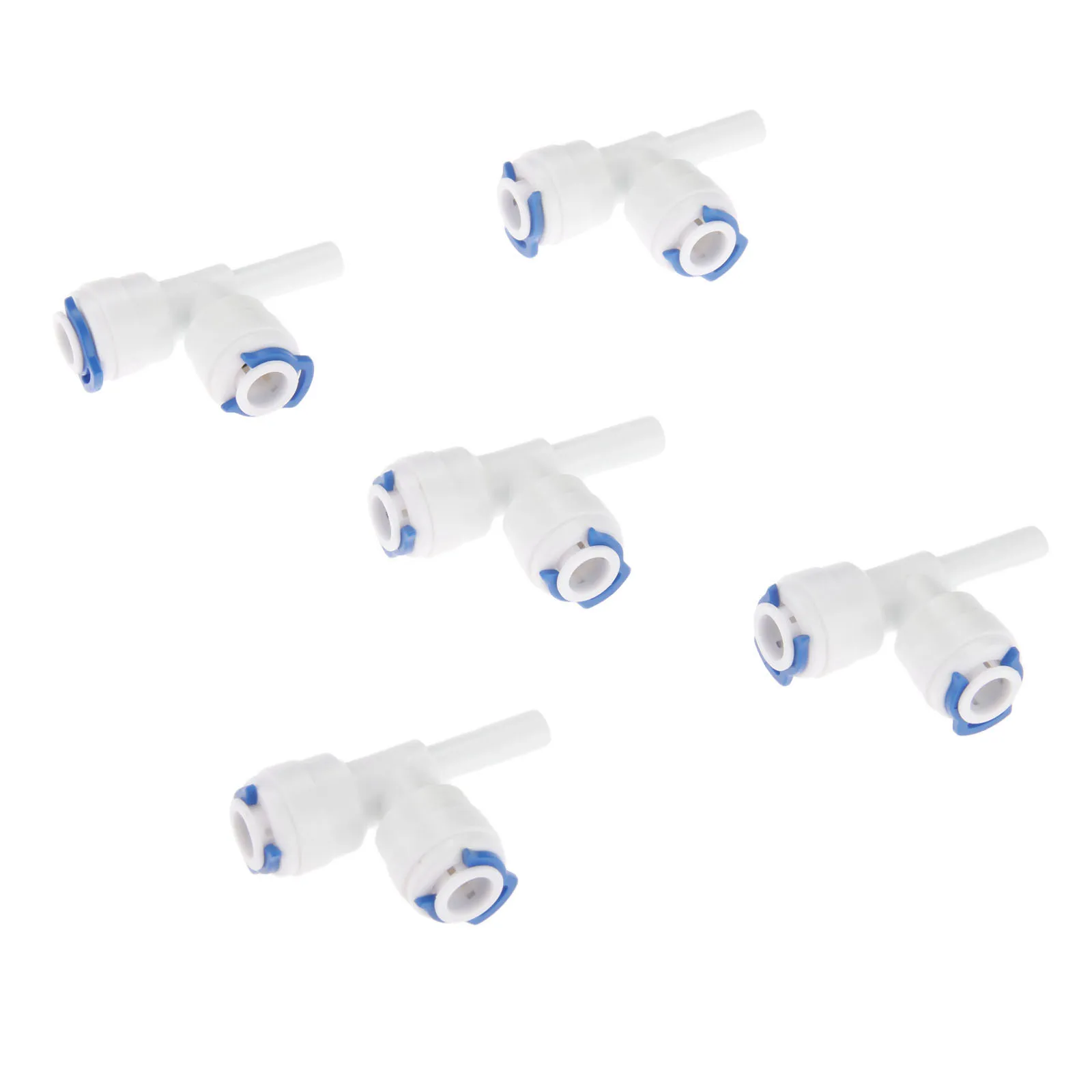 5Pcs 3 Way Water Filter Quick Fittings 1/4" Stem-1/4" OD Hose Pipe Quick Fitting Connector for Reverse Osmosis Aquarium System
