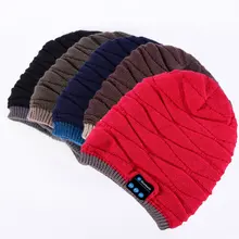 Новая мода Для мужчин Для женщин Зимняя мужская теплая шапка беспроводные, с функцией Bluetooth Кепки гарнитура наушники Динамик микрофон S4