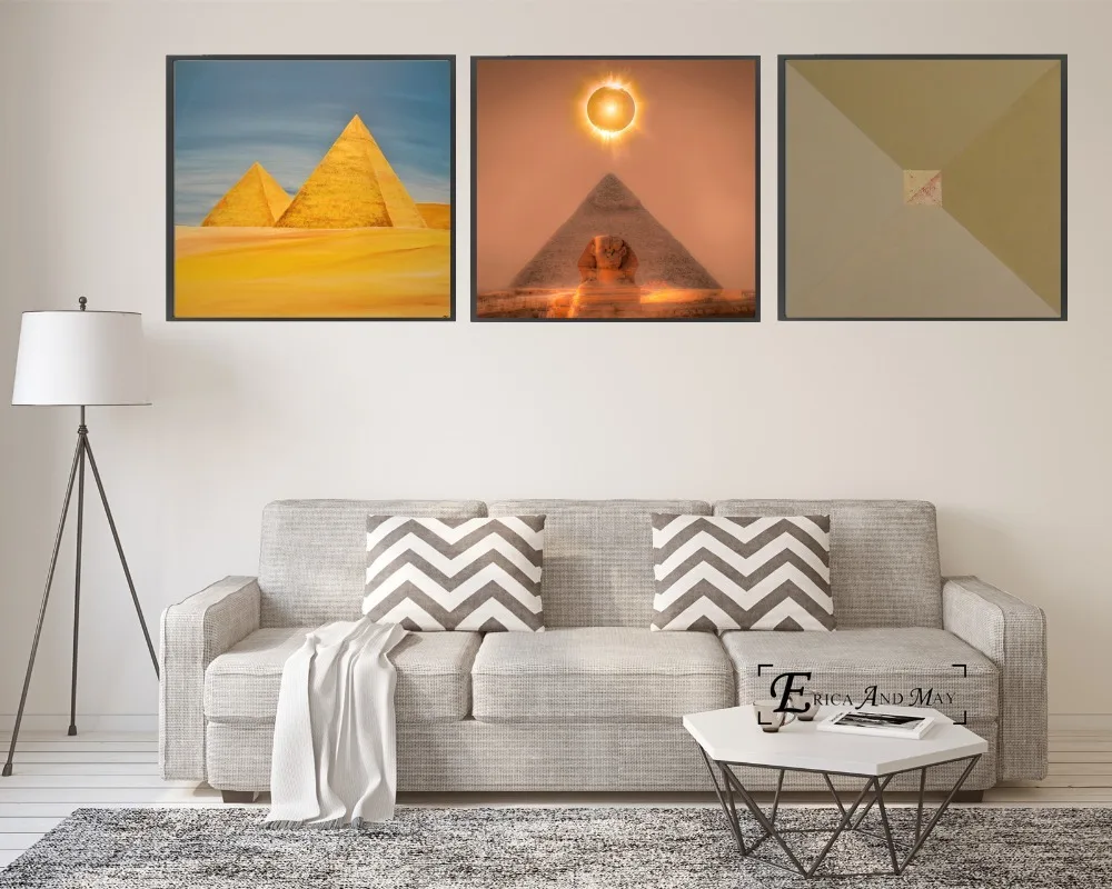 Egypt Pyramid Artwork Posters and Prints Wall art Decorative Picture Canvas Painting For Living Room Home Decor Unframed | Дом и сад