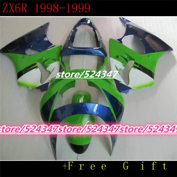 

Hot sales ZX -6 r 98-99 ZX fairing kit kawasaki ninja ZX6R green white black sport bike cheap motorcycle 1998-1999 at -Nn