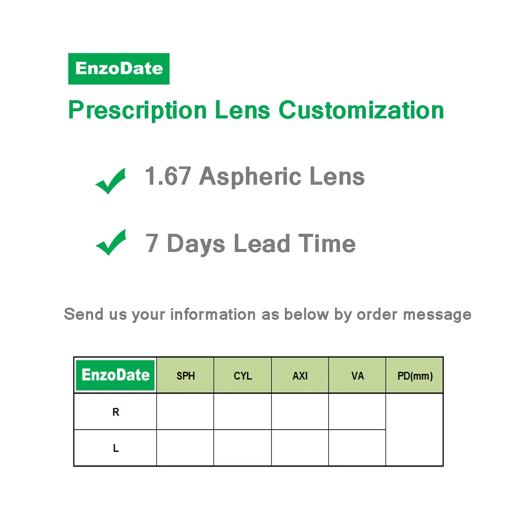 EnzoDate Kids Prescription Lens