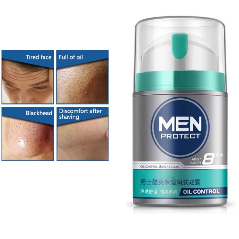 Новые мужские увлажняющий гель Гиалуроновая кислота масло-контроль для осветления кожи сужение пор мужской уход за кожей отбеливание