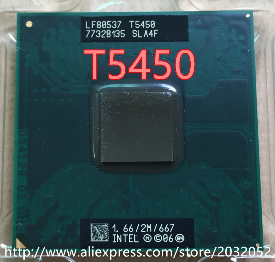 For lntel Core2 Duo Processor T5450 (2M Cache, 1.66 GHz, 667 MHz FSB) Socket 478 CPU P478 (working 100% Free Shipping) cpu computer