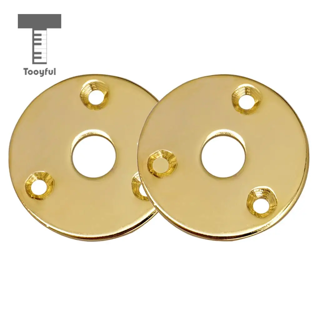 Tooyful 2pcs Universal Electric Guitar Jack Bass Output Socket Plate Plug Cover