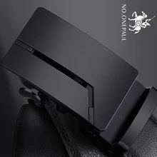 NO. ONEPAUL модные высококачественные деловые мужские ремни для мужчин из натуральной коровьей кожи черный ремень с автоматической пряжкой