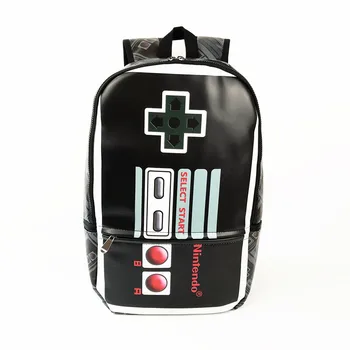 

Free Shipping Full PU Leather Nintendo Control Shape Backpack for Teenager School Bag