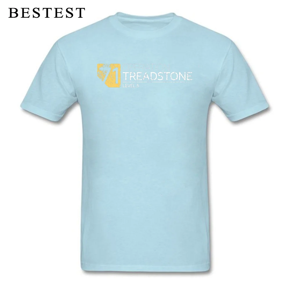 Operation Treadstone 6065 Tops & Tees Plain Round Collar Design Short Sleeve Pure Cotton Men Top T-shirts Hip hop Tee-Shirts Operation Treadstone 6065 light