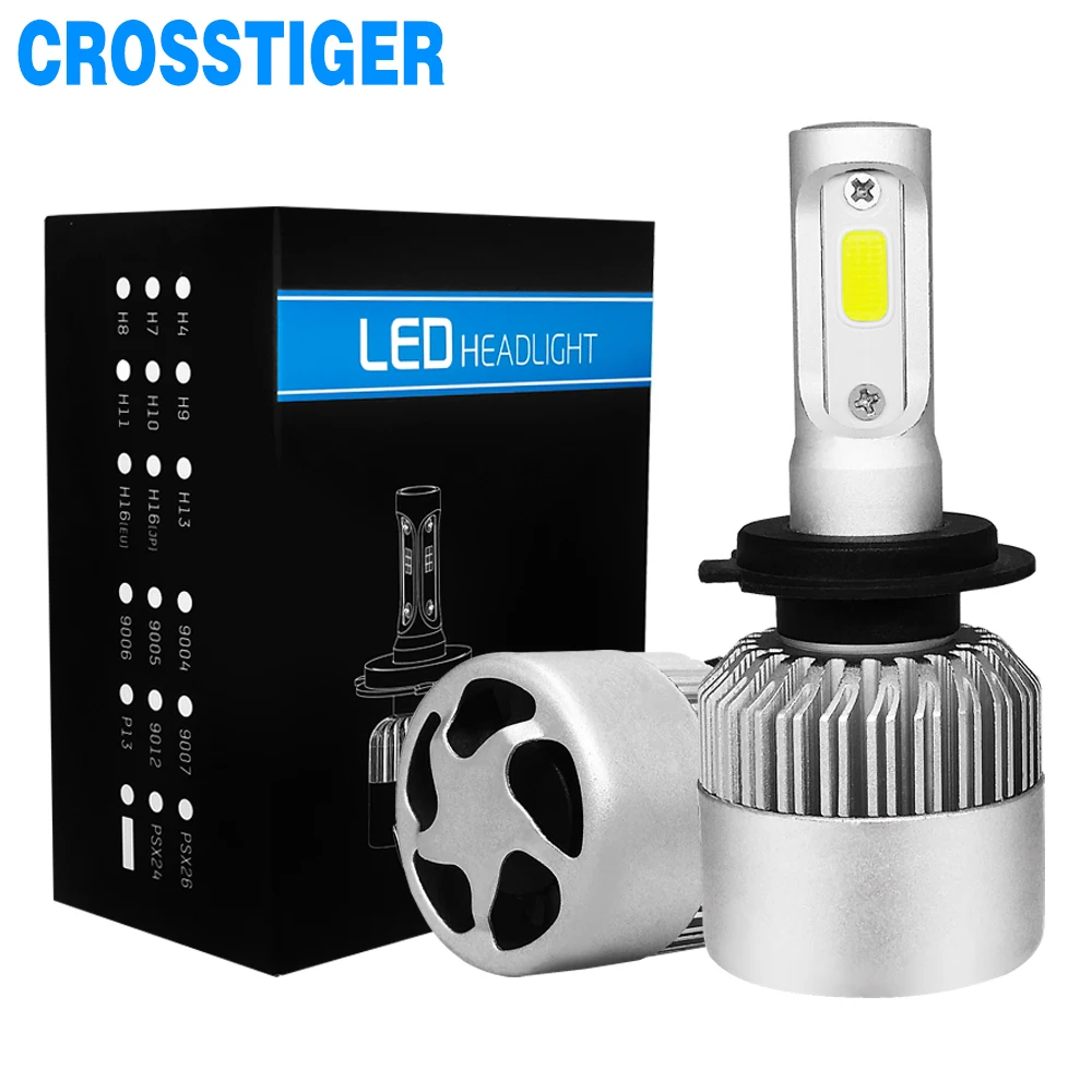 

H7 H4 Led Headlight Bulbs Hb4 H3 H8 H11 Conversion Kits 9004 9005 9006 9007 880 80W 8000LM Replace H1 Led Car Lamp