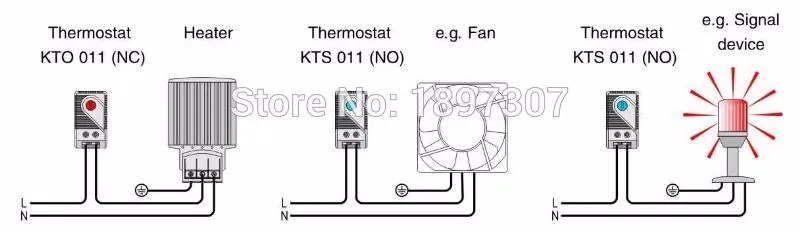 KTS011 нет(нормально открытый)/KTO011 NC(нормально закрытый) компактный механический термостат для кухонного шкафа(0~ 60 градусов/-10~ 50 градусов