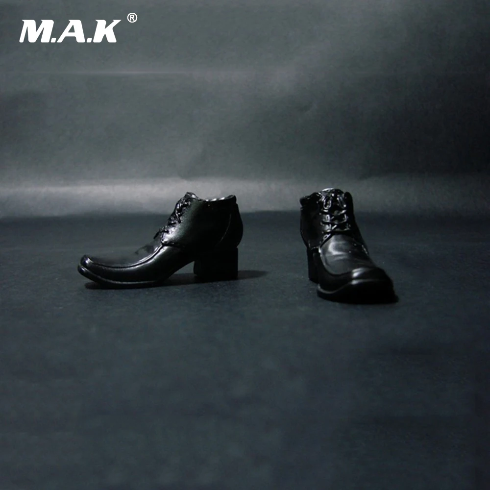 

1/6 Scale Hacker World Noe Black Leather Shoes for 12 Inches Male Figures Bodies Accessories