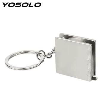 

YOSOLO Retractable Ruler Key Ring Measuring Tools Tape Measure Keychain Gauging Tools Pull Ruler Keyring