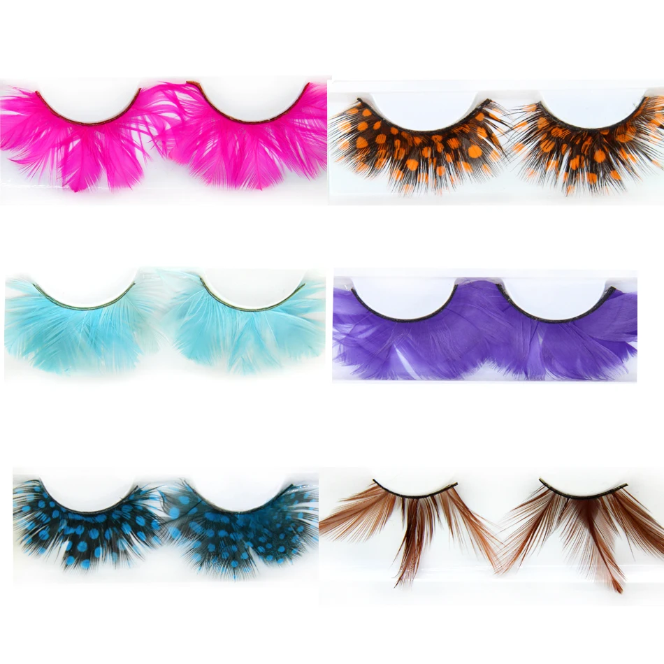 feather eyelashes