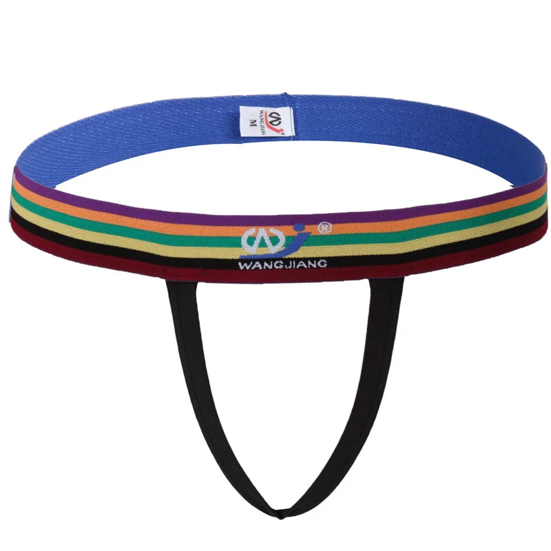 AIIOU мужские стринги и Jockstrap нижнее белье для геев трусы с эффектом потертости