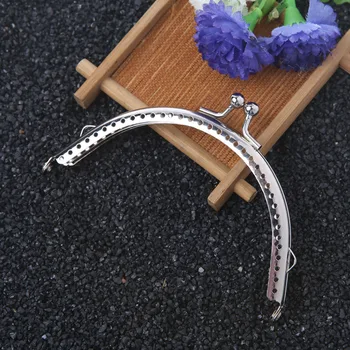 

JAVRICK 1PC 6.5 cm/8.5cm/10.5cm/12.5cm Metal Frame Kiss Clasp Arch For Clutch Coin Purse Bag Silver Tone Silver Color