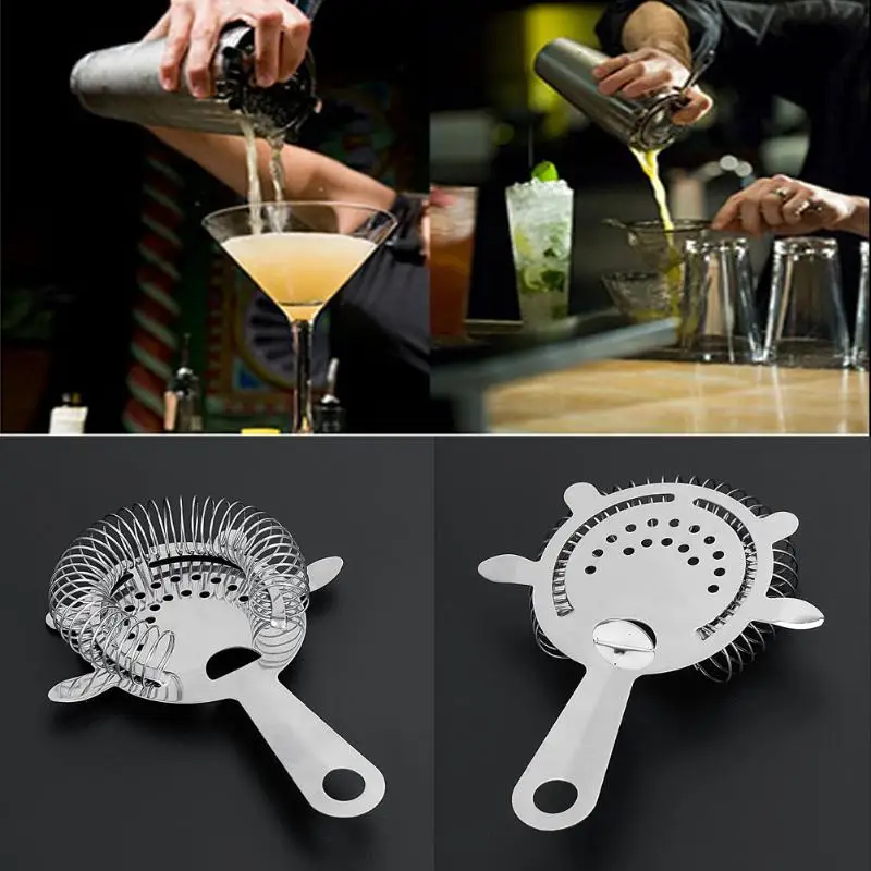 

1pc Stainless Steel Bar Strainer Cocktail Shaker Ice Strainer Bartender Bar Percolator Colander Ice Strainer Mixed Barware