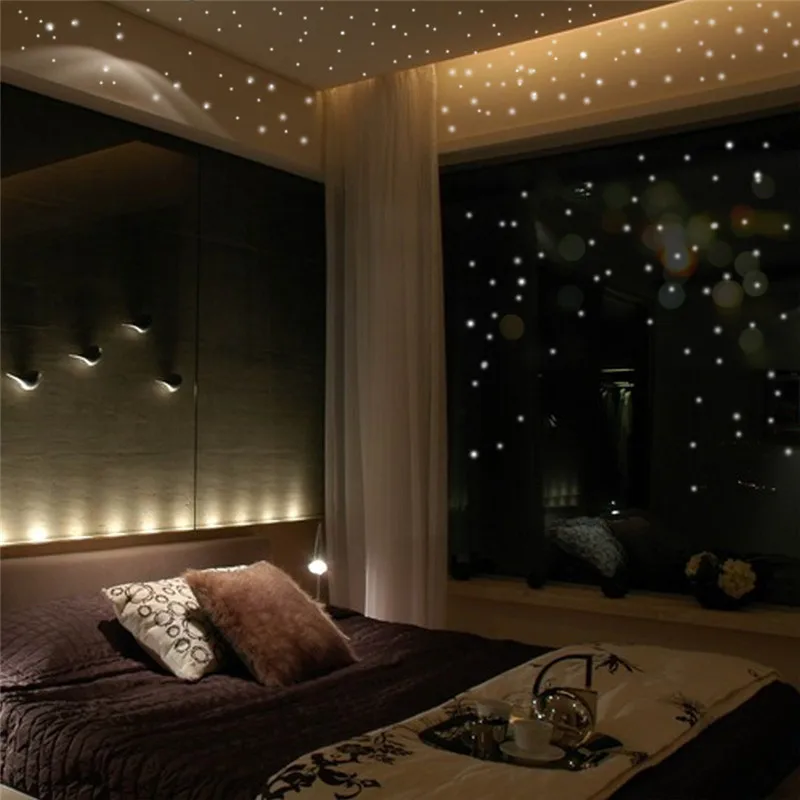 

407 pcs Round Dot Glow In The Dark Star Wall Stickers Sets Luminous Kids Room Decor