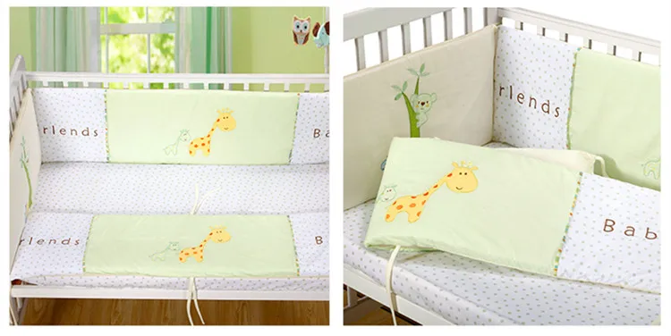 Обезьяна Жираф, лев хлопок мягкие детские детская кроватка бамперы комплект дышащий для новорожденных забор безопасности Детские бамперы
