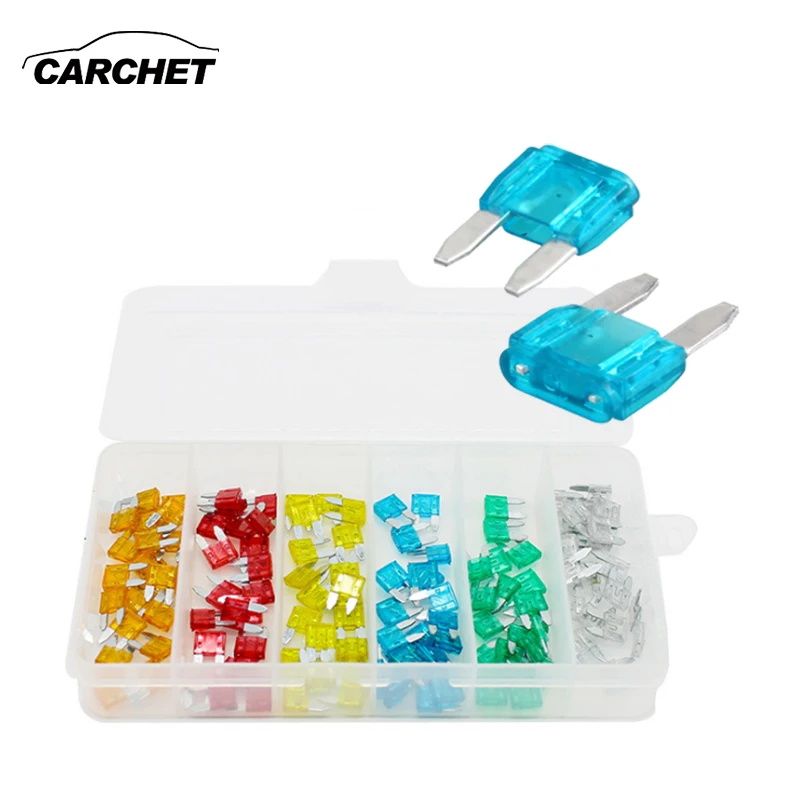 CARCHET 30pcs MIni Car Fuses 5A 10A 15A 20A 25A 30A Clip Amp with Plastic Box Assortment Auto