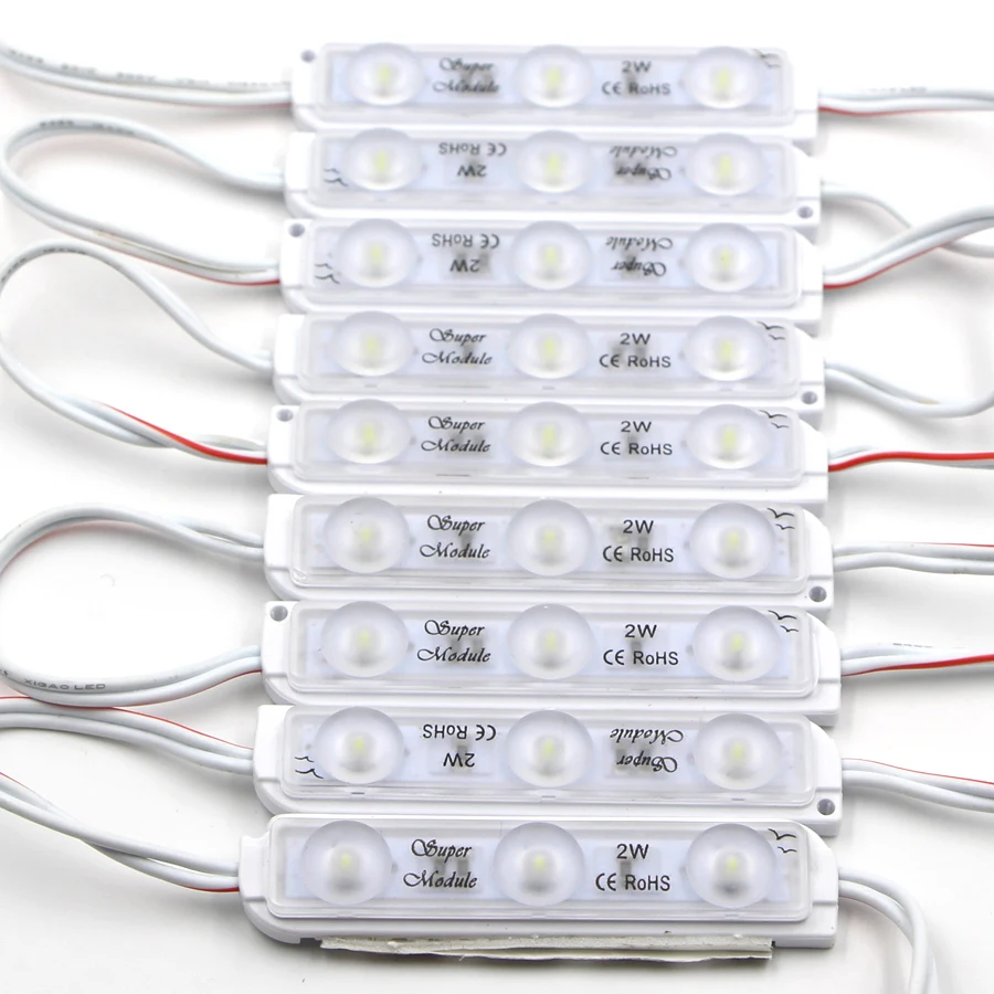 20 штук 12 В 3 светодиода LED модуль 5730 SMD перед магазин окна знак света IP68 инъекций Водонепроницаемый 7818 светодиодные полосы подсветка холодный белый