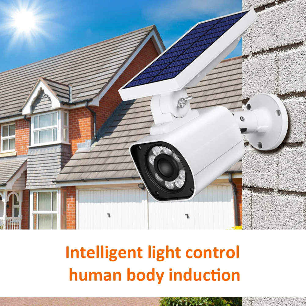 New Solar Induction Light Waterproof IP66 Garden Wall LED Lights For Solar Simulation Surveillance Dummy Camera